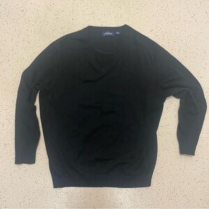 Jack Nicklaus Gold Bear Black Cotton Golf Sweater V-neck Large